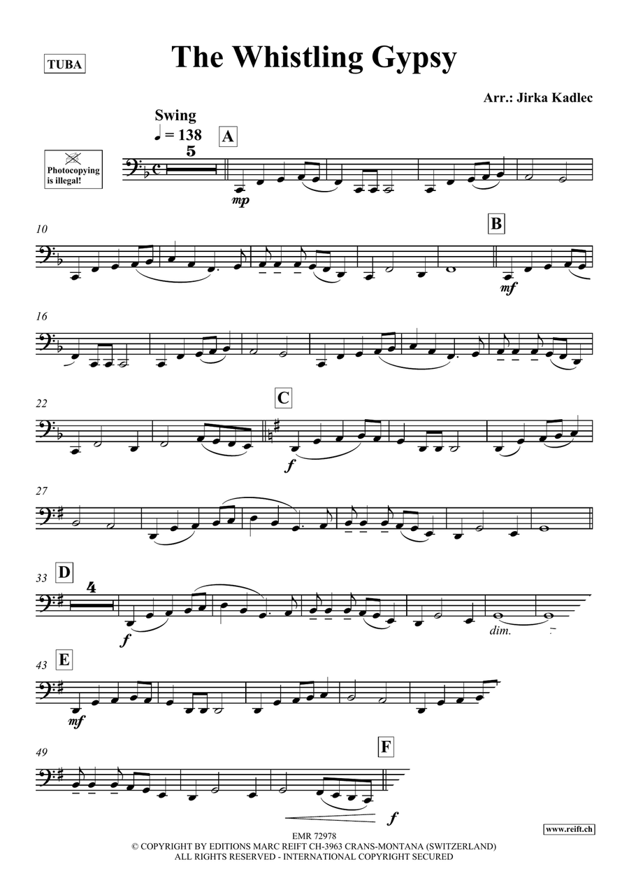 The Whistling Gypsy The Whistling Gypsy Tuba scores gallery preview page 3