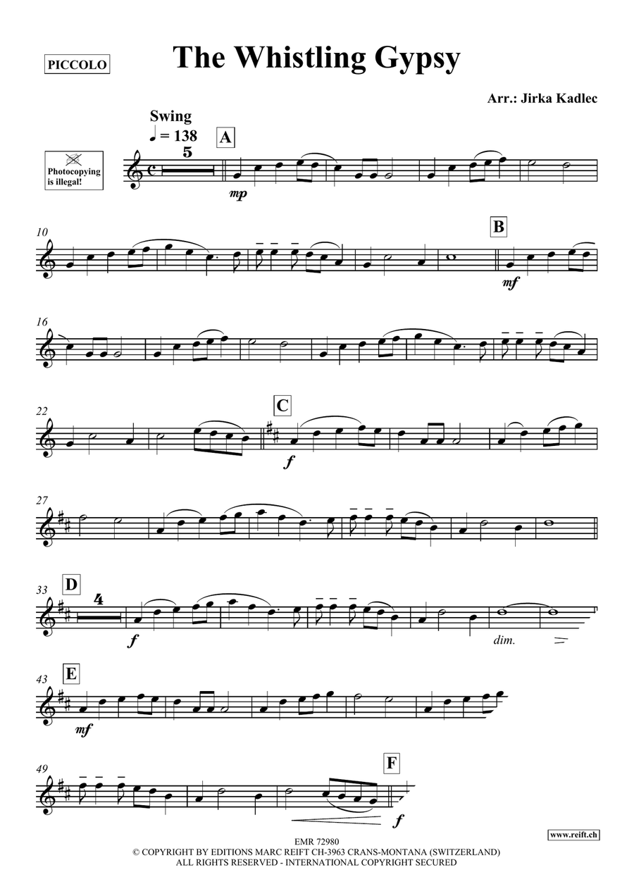 The Whistling Gypsy The Whistling Gypsy Piccolo scores gallery preview page 3