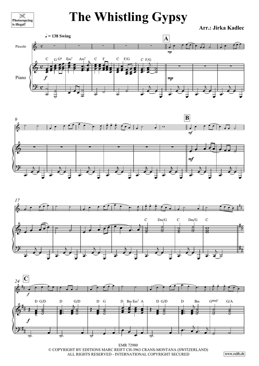 The Whistling Gypsy The Whistling Gypsy Piccolo scores gallery preview page 4