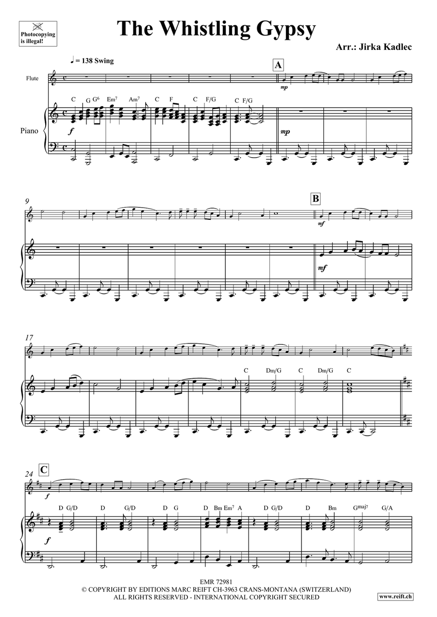The Whistling Gypsy The Whistling Gypsy Flute Solo scores gallery preview page 4