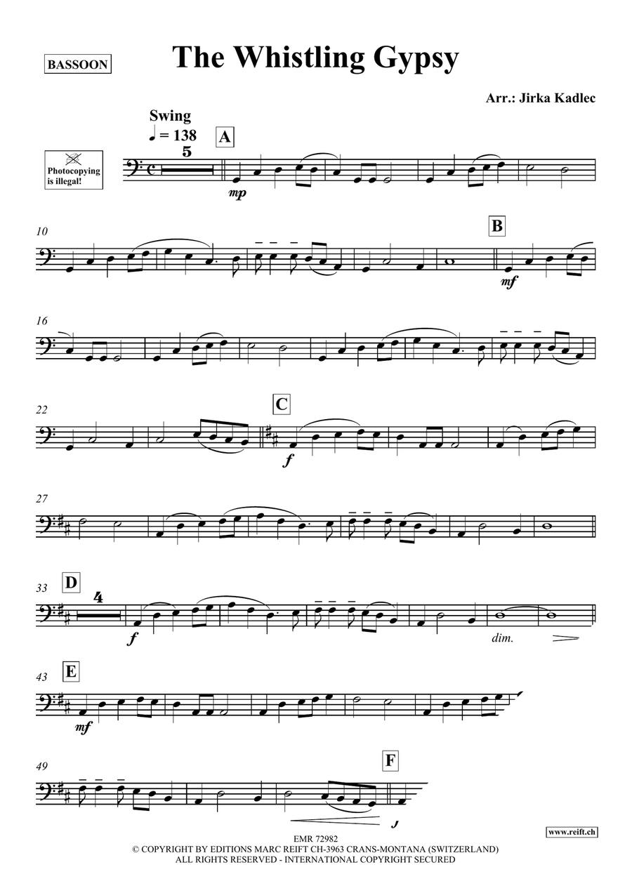 The Whistling Gypsy The Whistling Gypsy Bassoon Solo scores gallery preview page 3