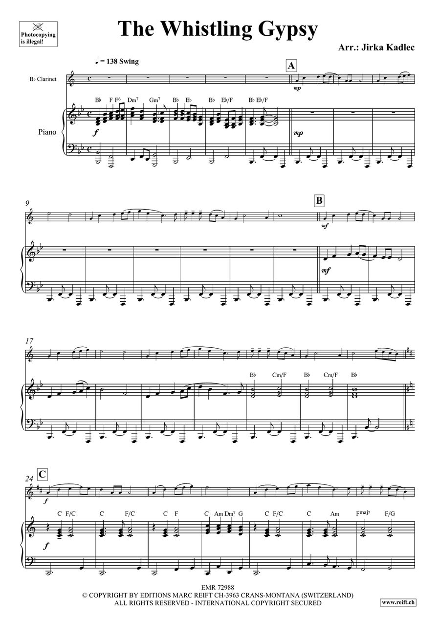 The Whistling Gypsy The Whistling Gypsy Clarinet Solo scores gallery preview page 4