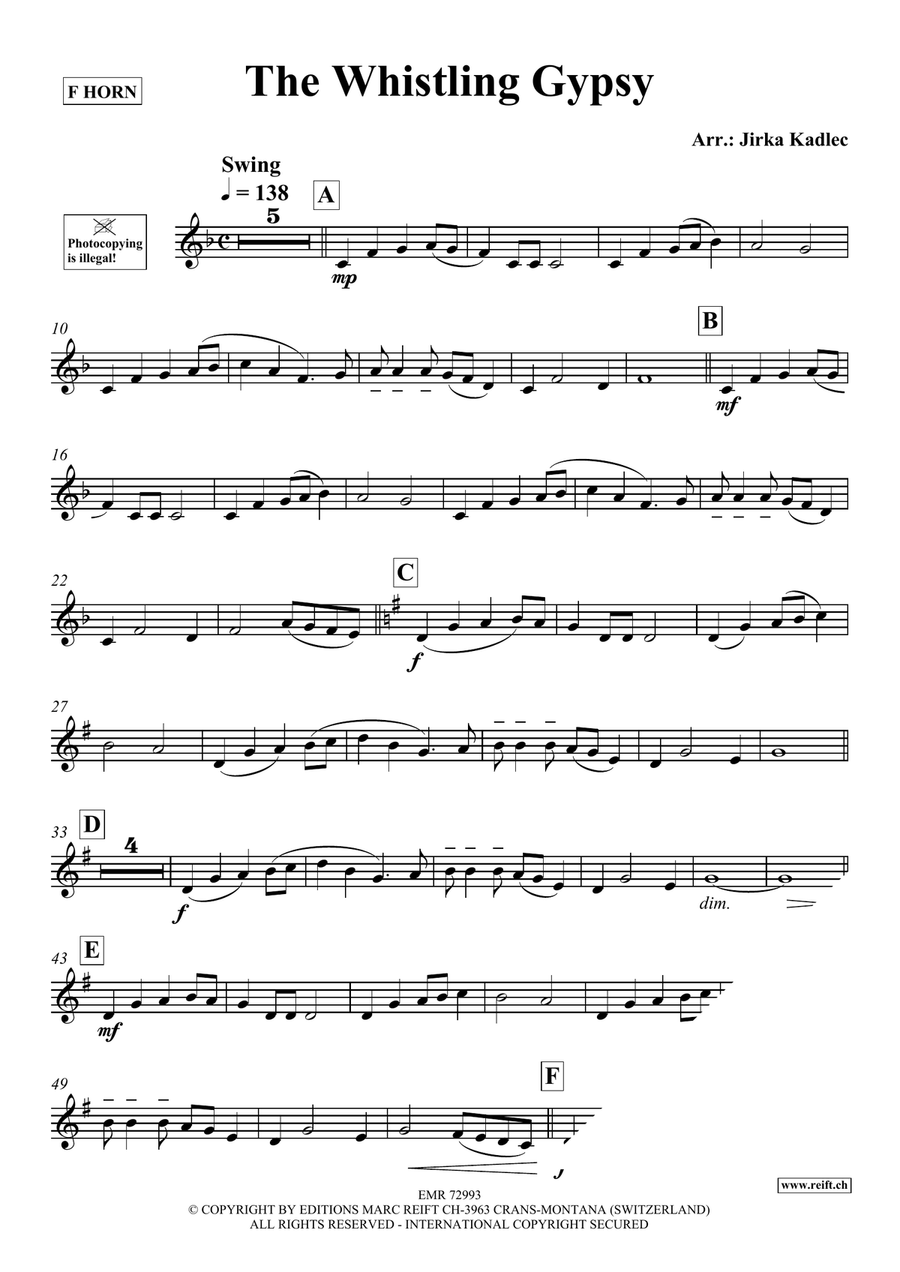 The Whistling Gypsy The Whistling Gypsy Horn scores gallery preview page 3