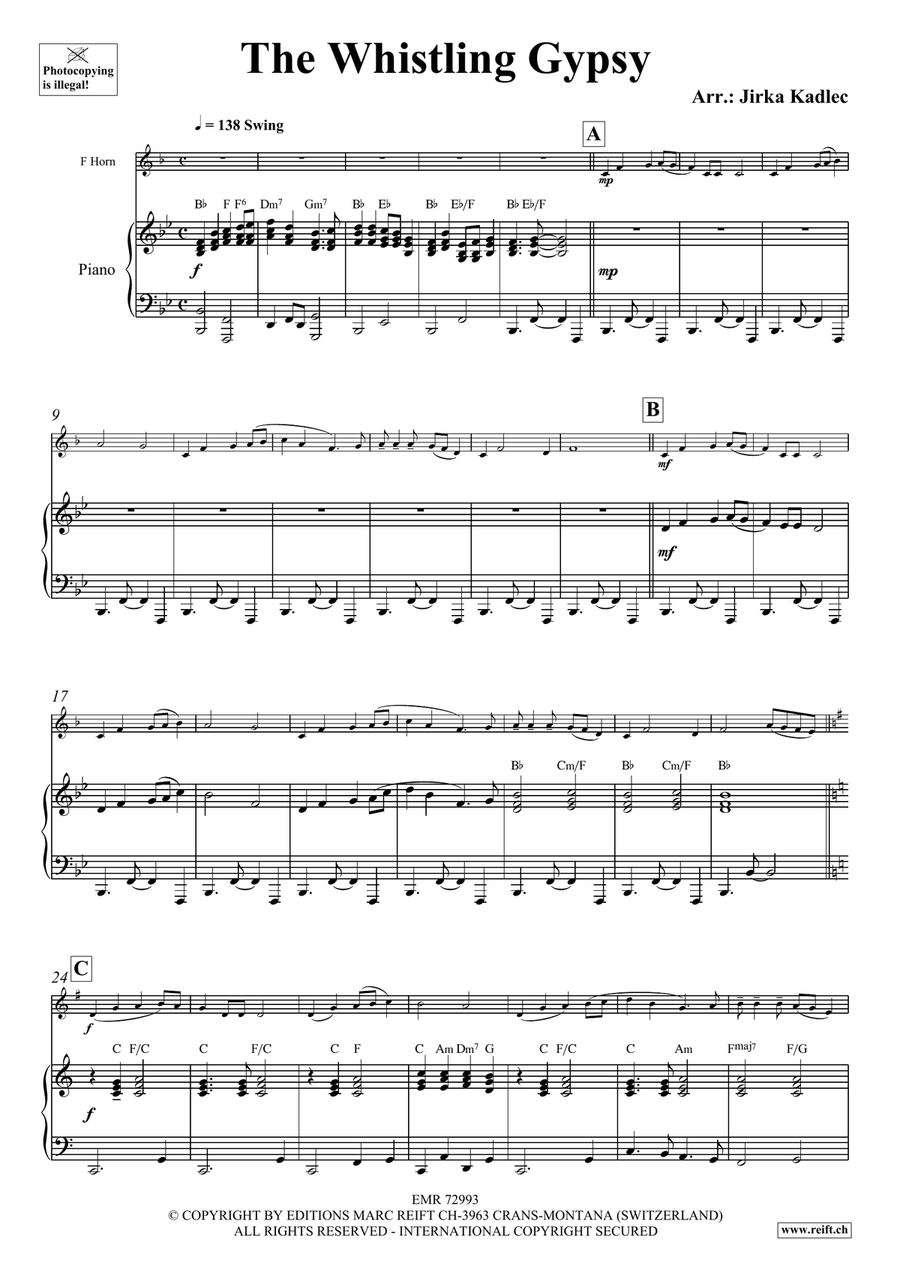 The Whistling Gypsy The Whistling Gypsy Horn scores gallery preview page 4
