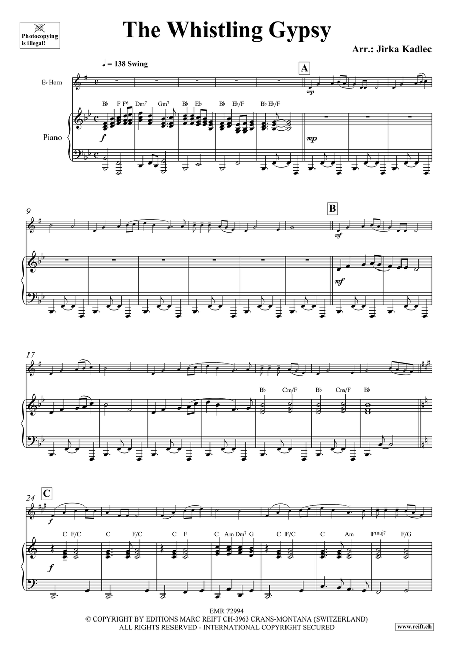 The Whistling Gypsy The Whistling Gypsy Horn scores gallery preview page 4