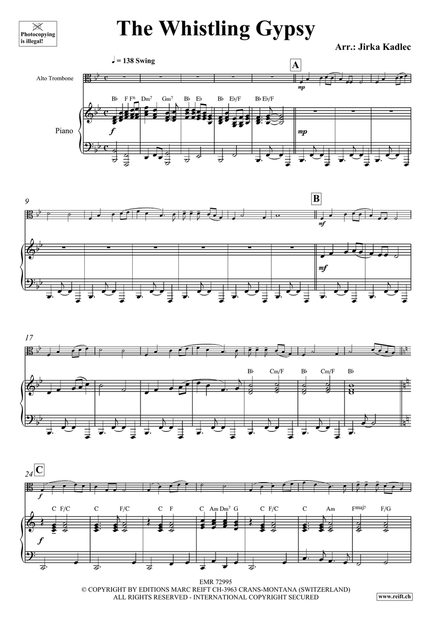 The Whistling Gypsy The Whistling Gypsy Piano Accompaniment scores gallery preview page 4