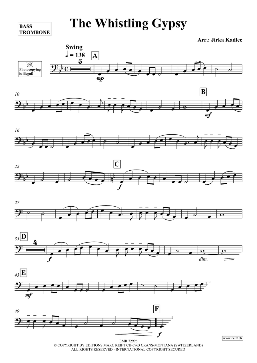 The Whistling Gypsy The Whistling Gypsy Bass Trombone scores gallery preview page 3