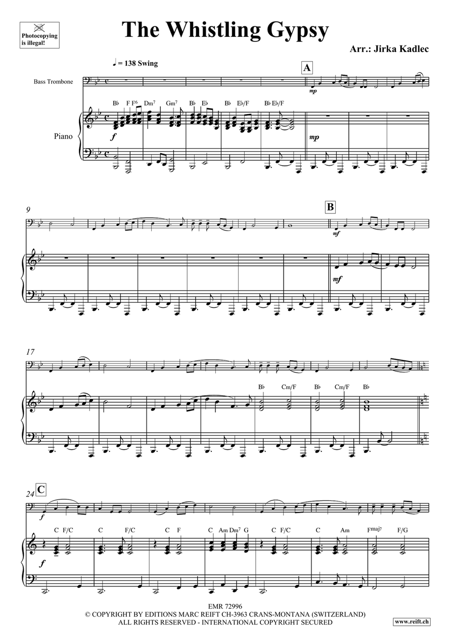The Whistling Gypsy The Whistling Gypsy Bass Trombone scores gallery preview page 4