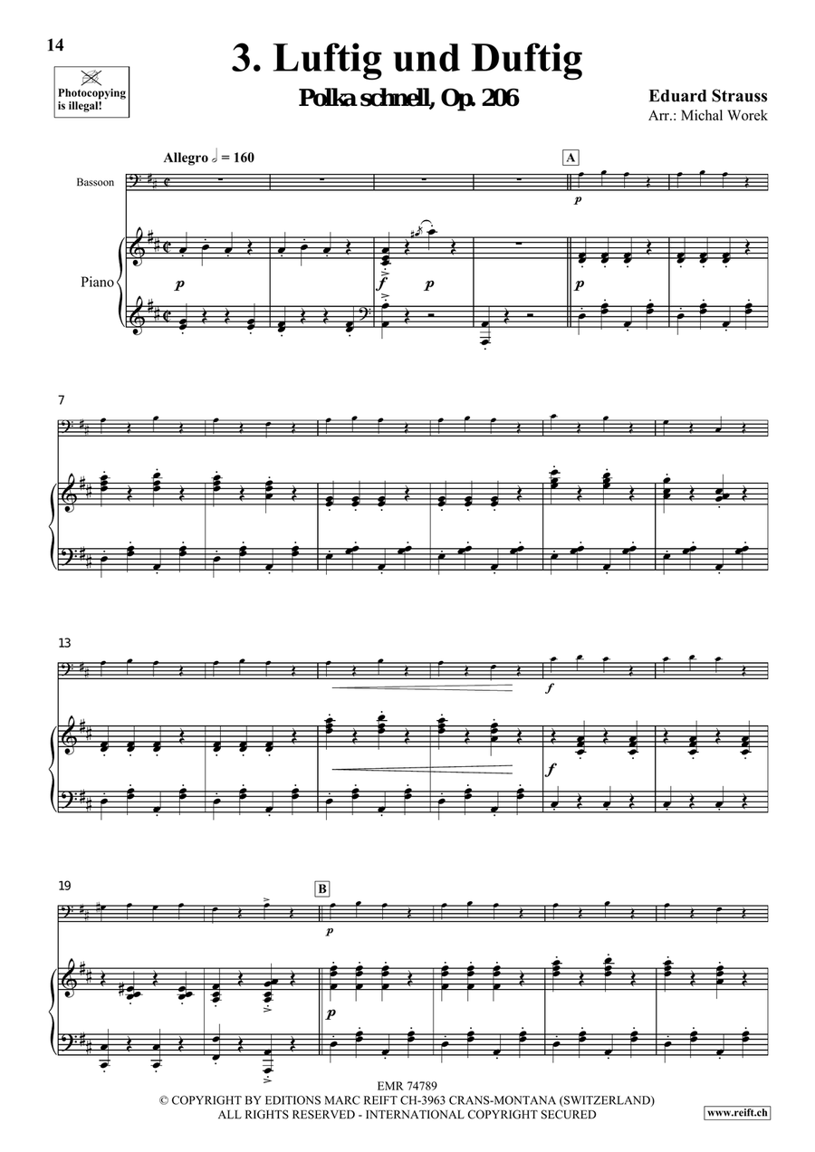 The Charm Of Vienna Volume 1 Bassoon Solo scores gallery preview page 8