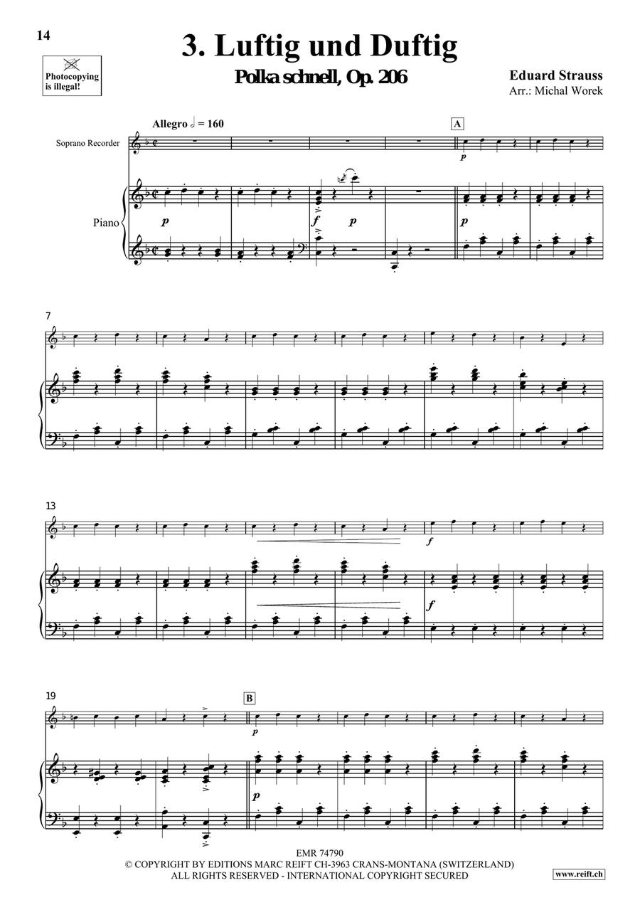 The Charm Of Vienna Volume 1 Soprano Recorder scores gallery preview page 8