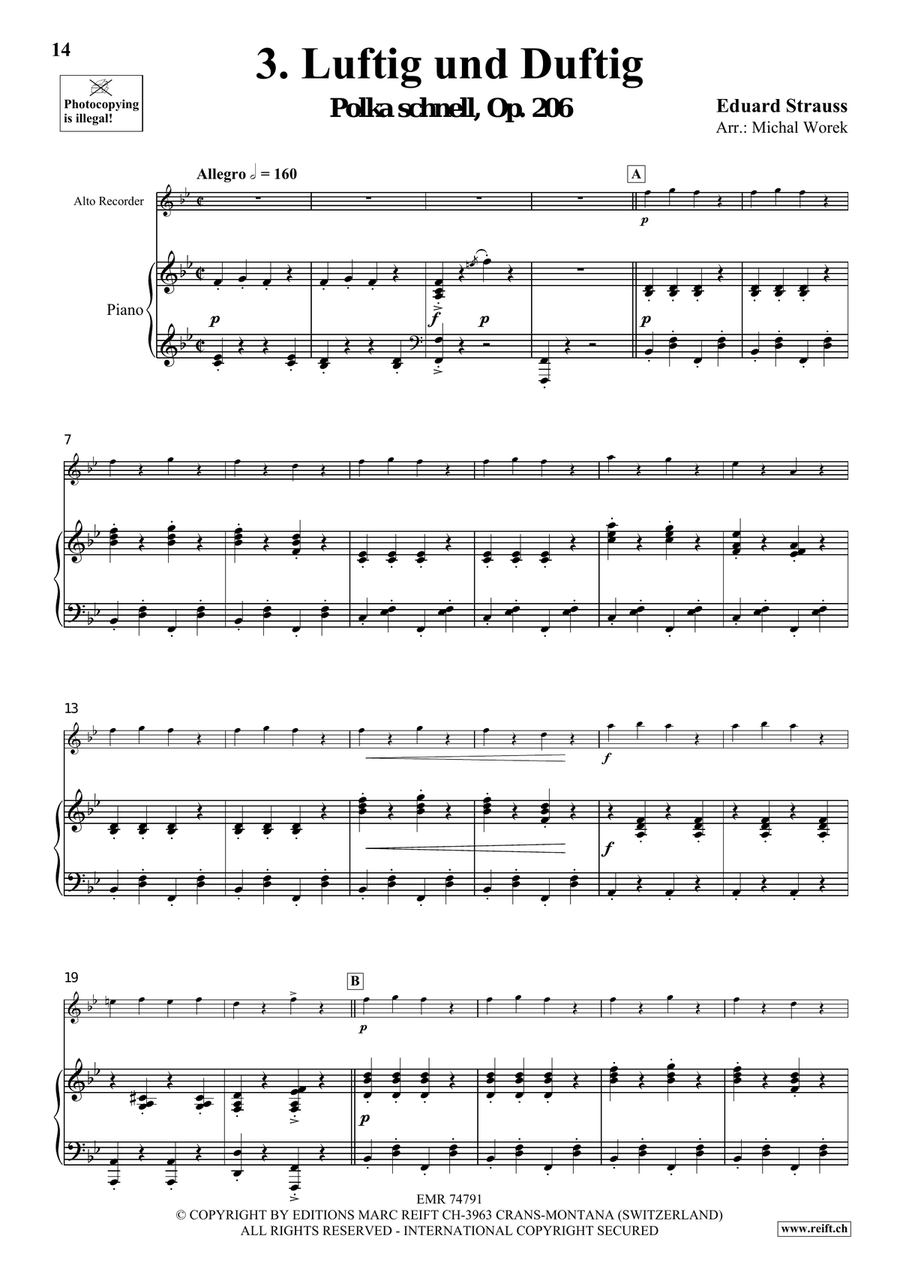 The Charm Of Vienna Volume 1 Alto Recorder scores gallery preview page 8