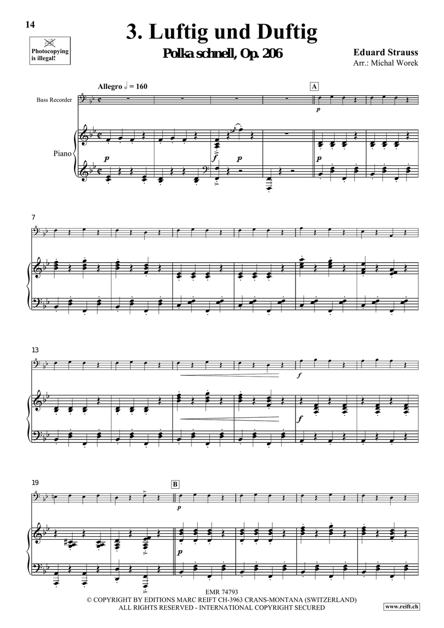 The Charm Of Vienna Volume 1 Bass Recorder scores gallery preview page 8