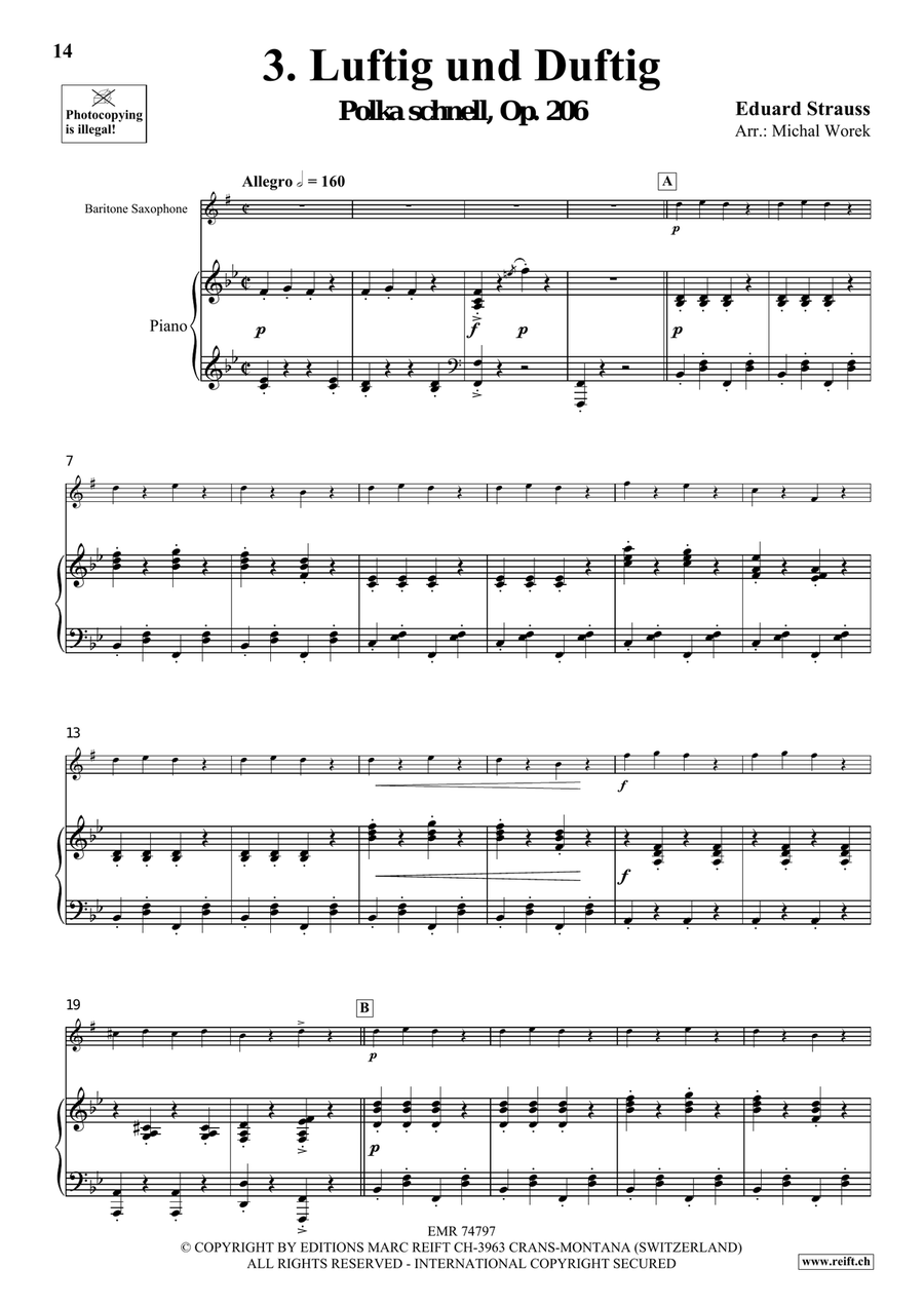 The Charm Of Vienna Volume 1 Baritone Saxophone scores gallery preview page 8