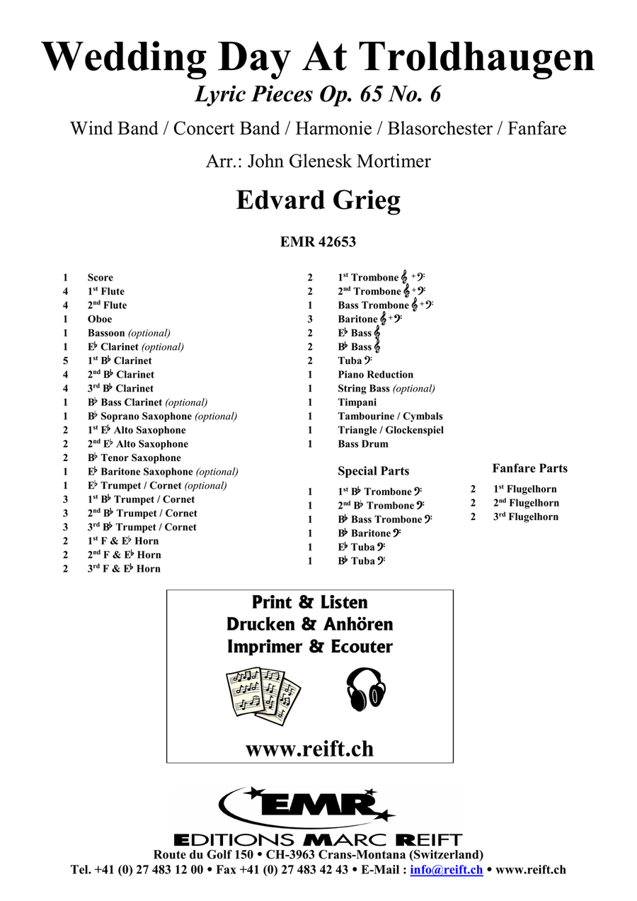 Wedding Day At Troldhaugen Concert Band scores gallery preview page 2