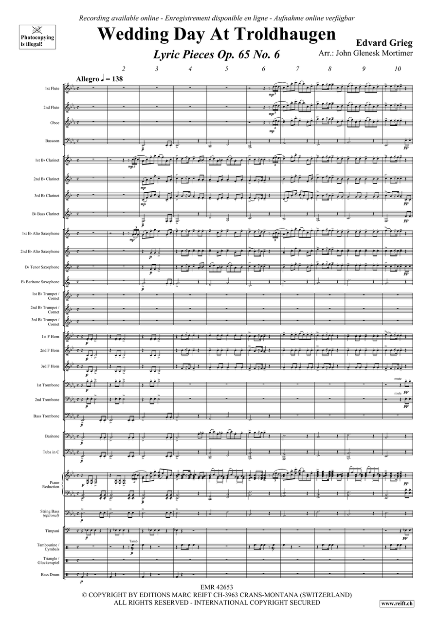 Wedding Day At Troldhaugen Concert Band scores gallery preview page 4