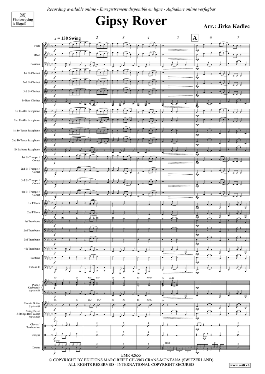 Gipsy Rover Gipsy Rover Concert Band scores gallery preview page 3