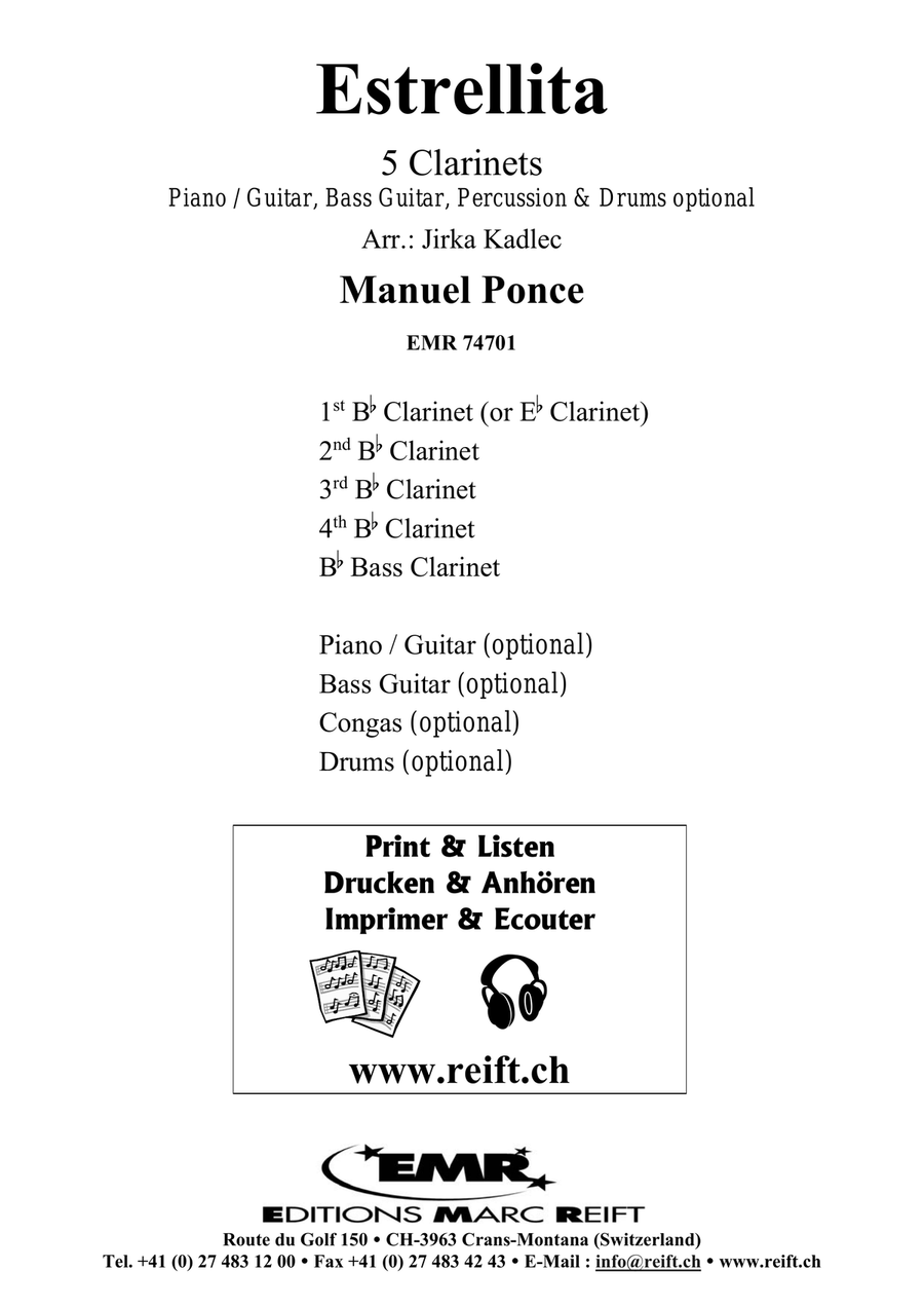 Estrellita Estrellita Clarinet Quintet scores gallery preview page 2