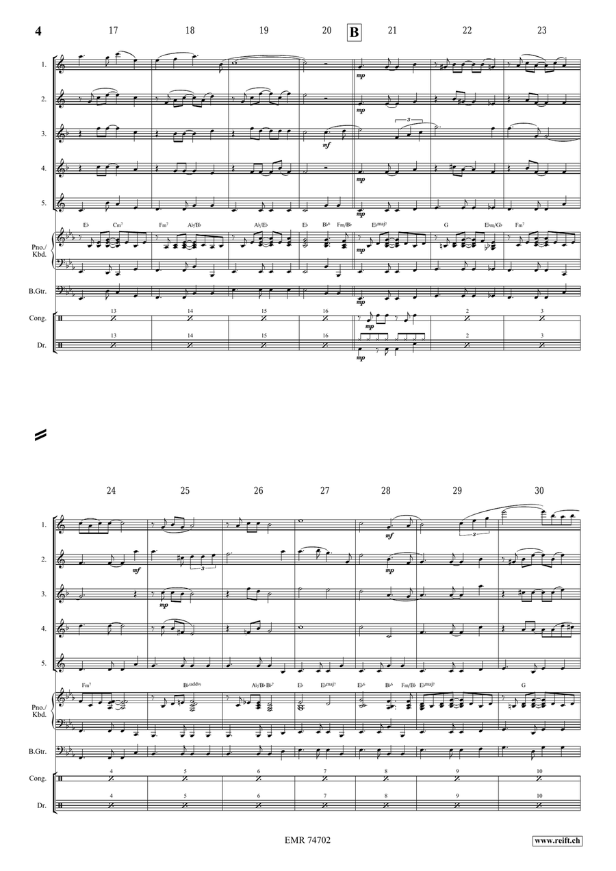 Estrellita Estrellita Saxophone Quintet scores gallery preview page 4