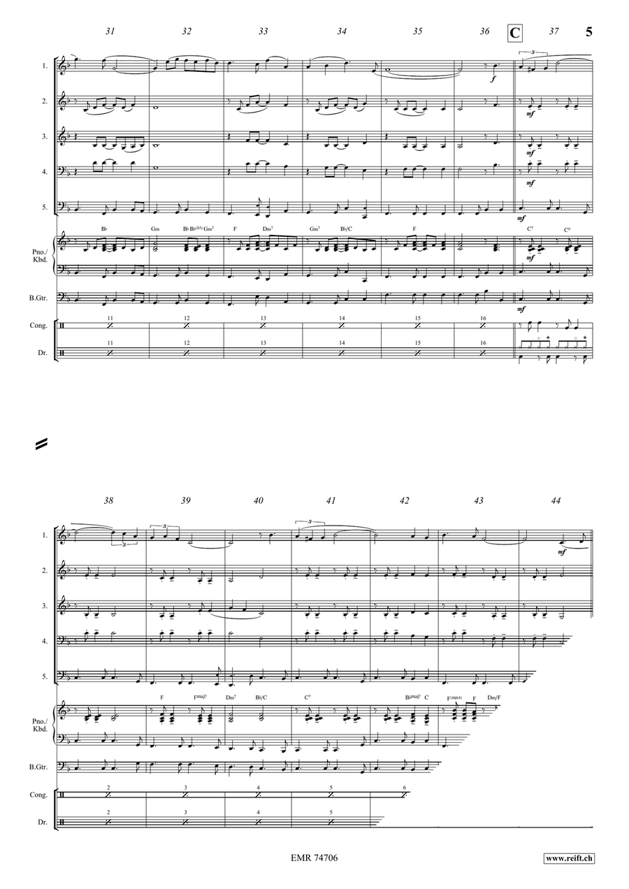 Estrellita Estrellita Brass Quintet scores gallery preview page 5