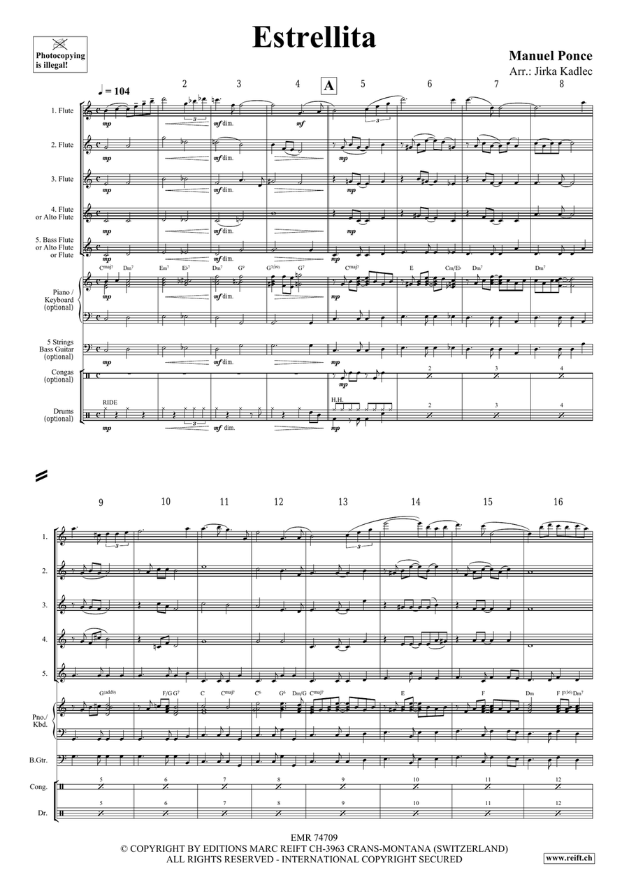 Estrellita Estrellita Flute scores gallery preview page 3