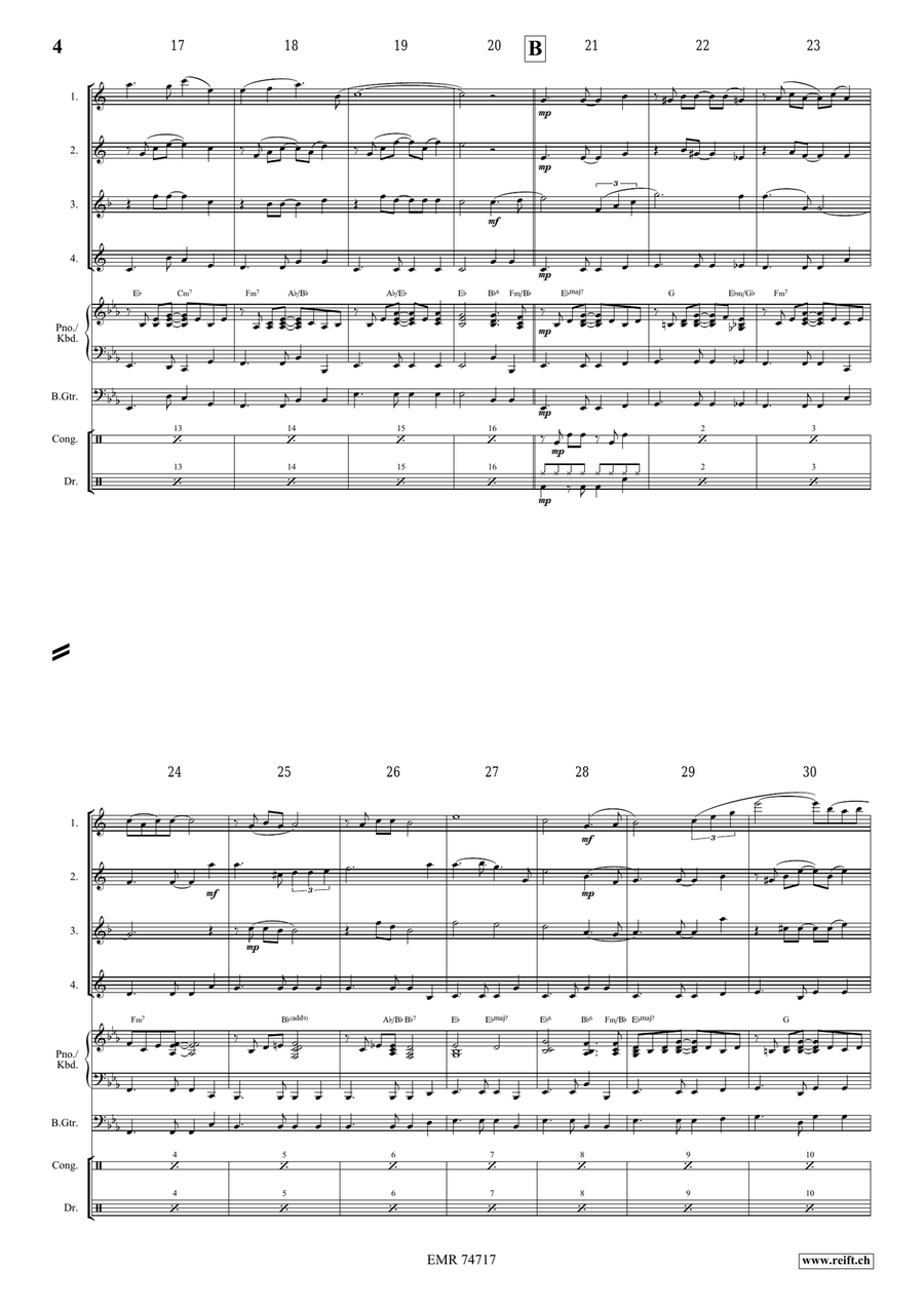 Estrellita Estrellita Saxophone Quartet scores gallery preview page 4