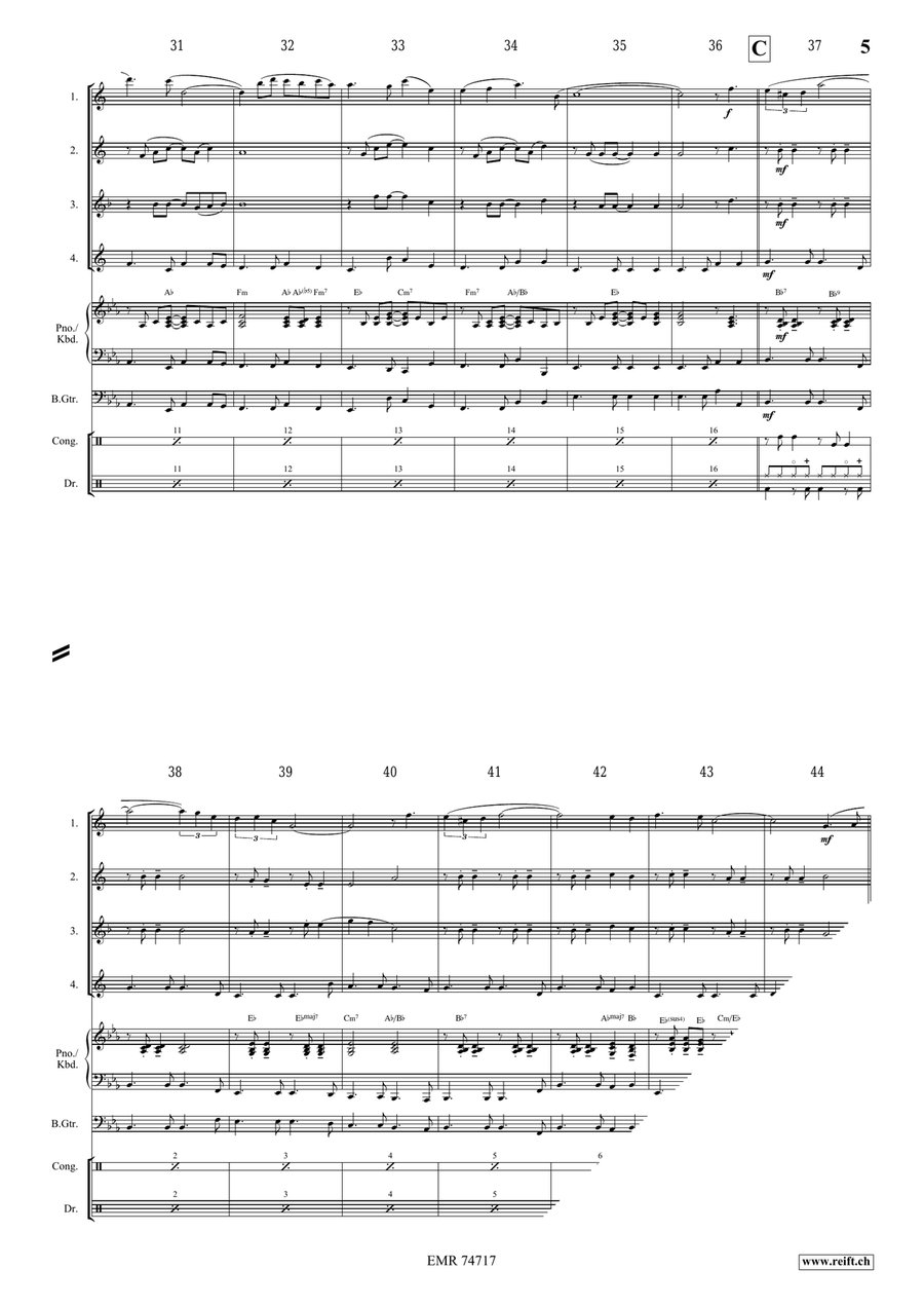 Estrellita Estrellita Saxophone Quartet scores gallery preview page 5