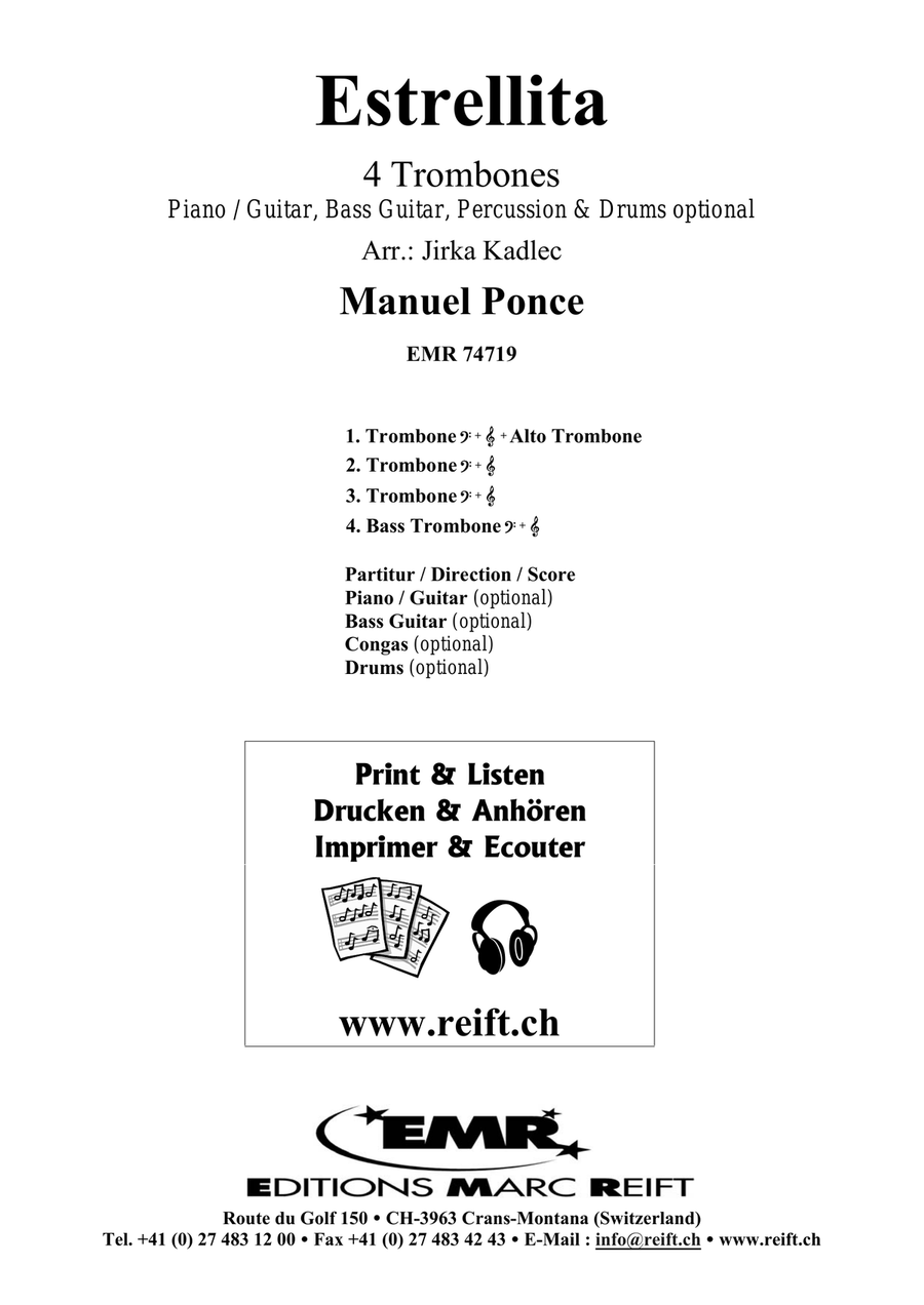 Estrellita Trombone Quartet scores gallery preview page 2