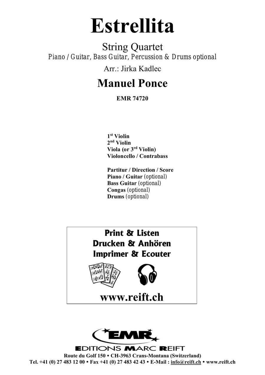 Estrellita Estrellita String Quartet scores gallery preview page 2