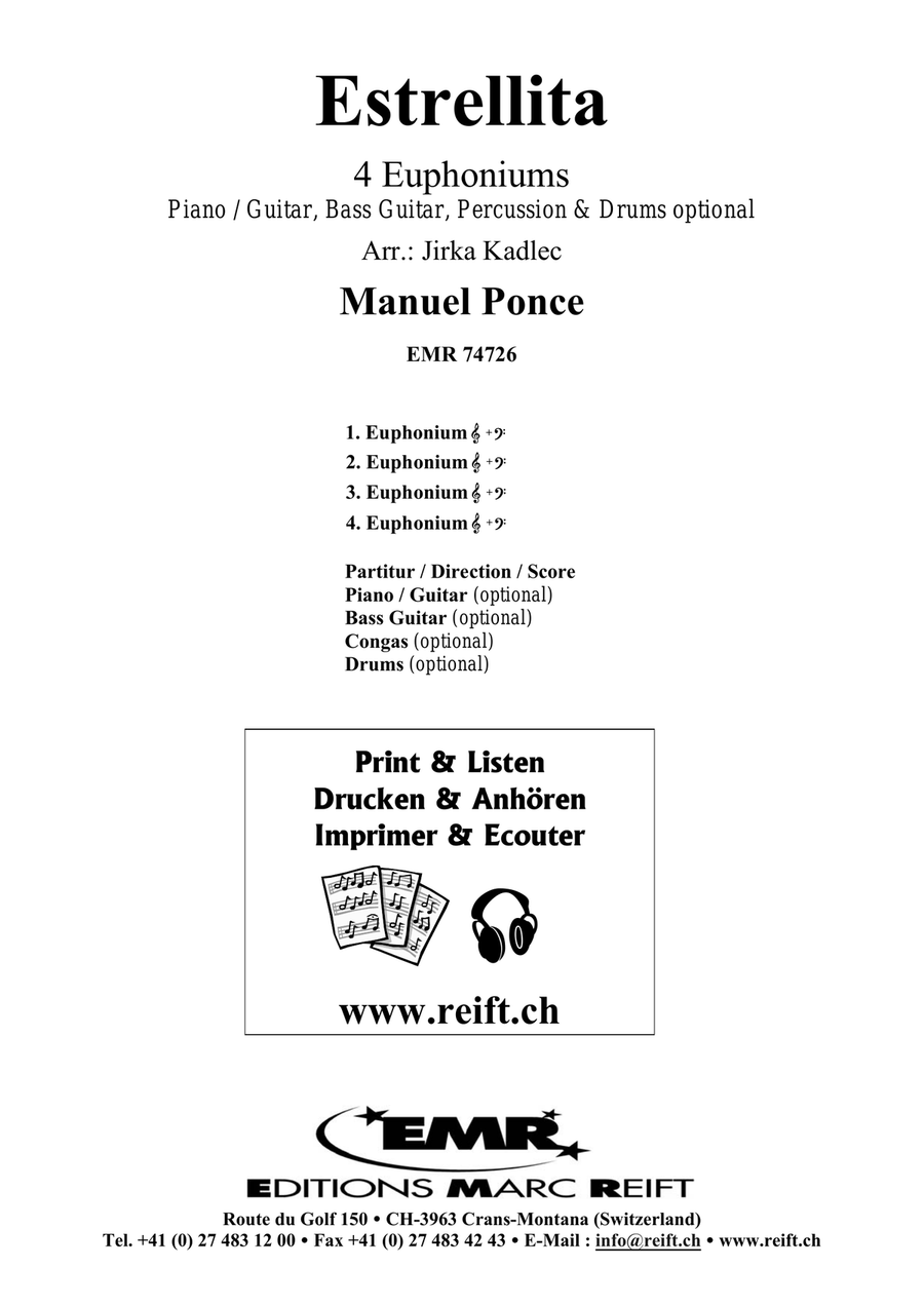 Estrellita Euphonium Quartet scores gallery preview page 2