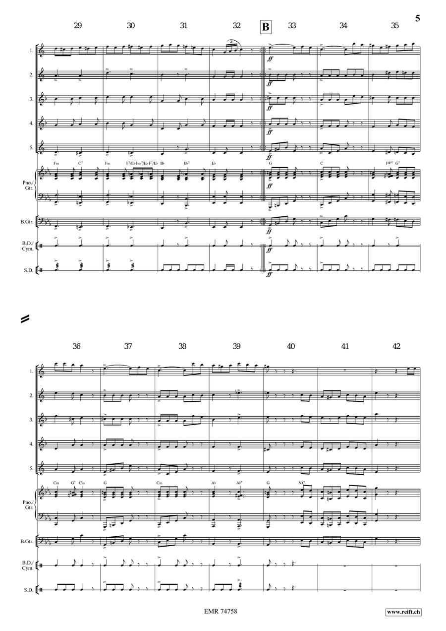 In Storm And Sunshine In Storm And Sunshine Saxophone Quintet scores gallery preview page 5