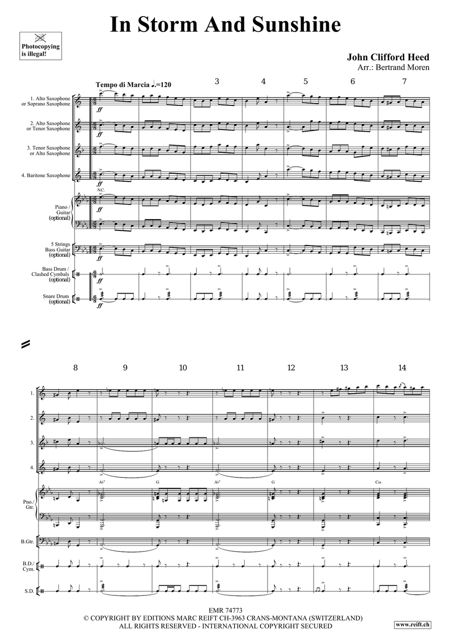 In Storm And Sunshine In Storm And Sunshine Saxophone Quartet scores gallery preview page 3