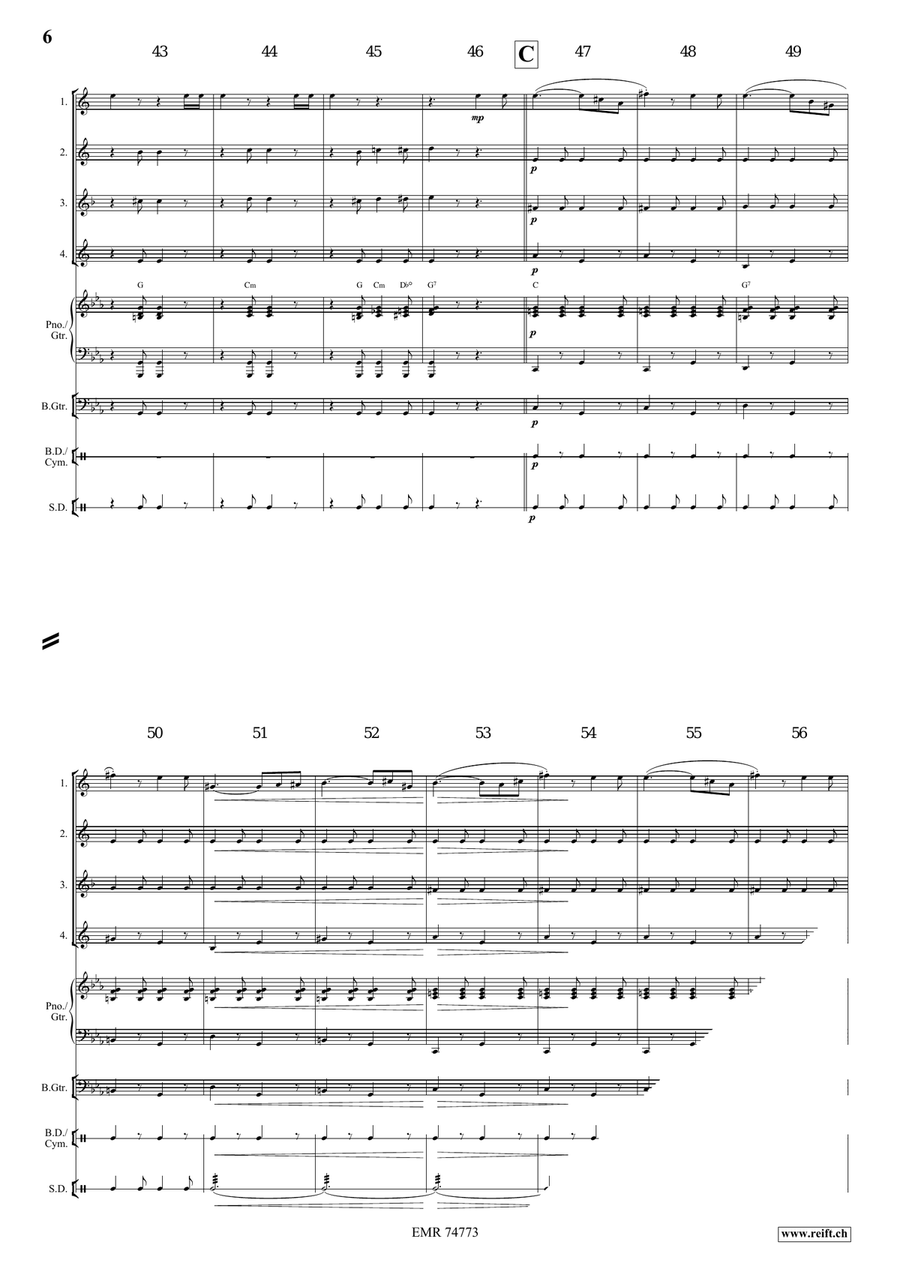 In Storm And Sunshine In Storm And Sunshine Saxophone Quartet scores gallery preview page 6