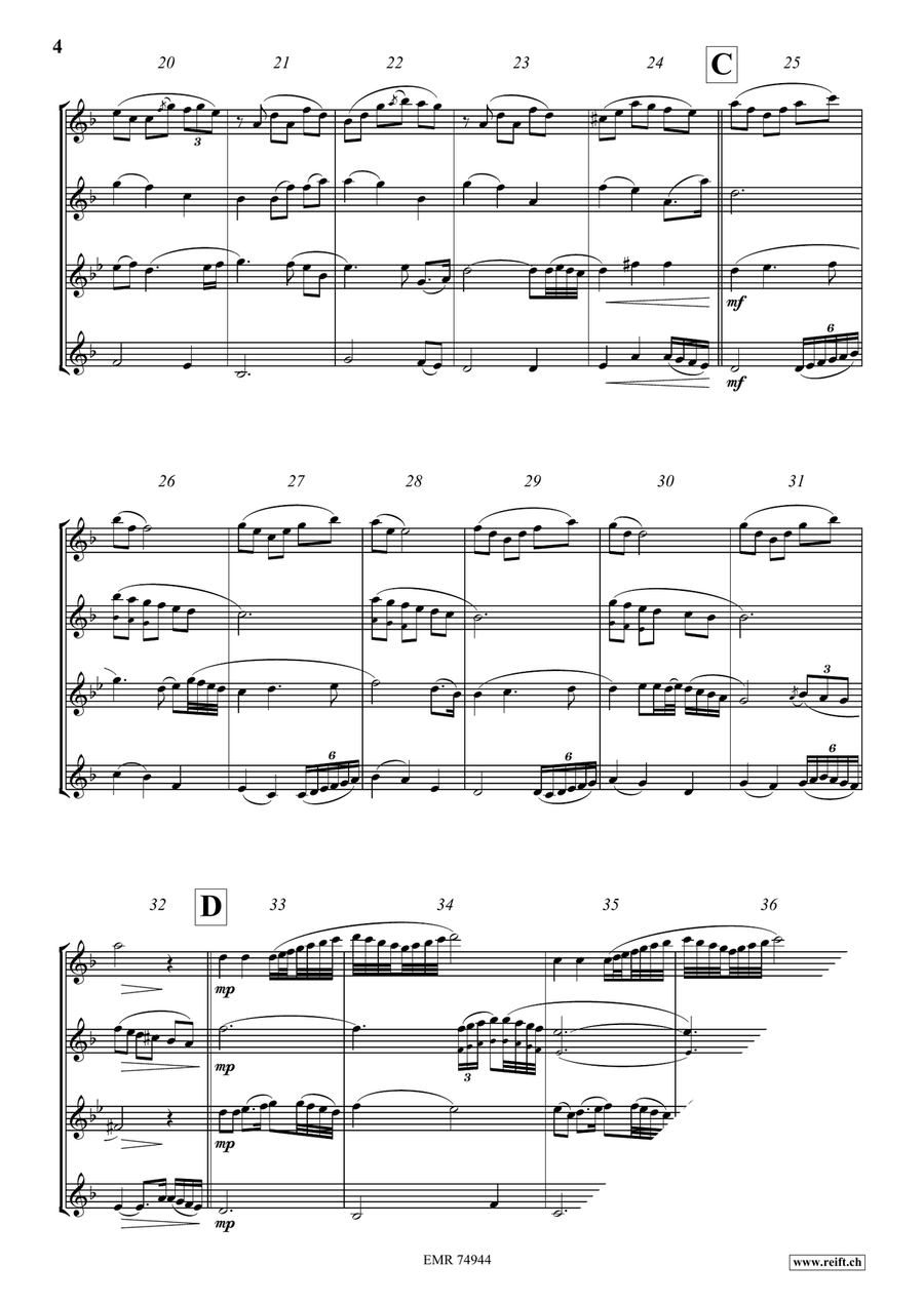 Four Parallels Four Parallels Saxophone Quartet scores gallery preview page 5