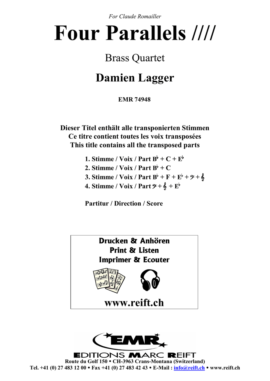 Four Parallels Four Parallels Brass Quartet scores gallery preview page 2