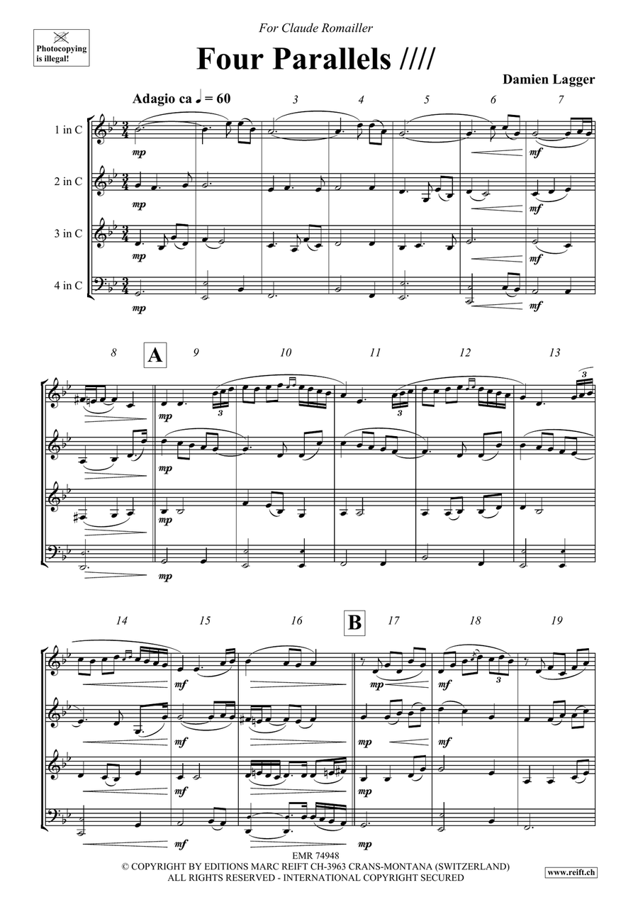 Four Parallels Four Parallels Brass Quartet scores gallery preview page 4
