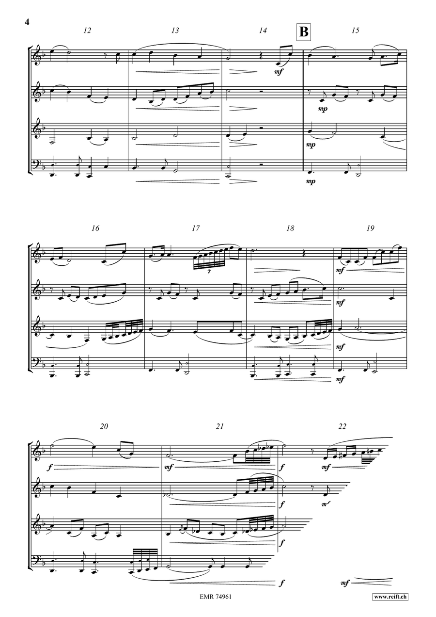 Positive Thoughts Positive Thoughts Brass Quartet scores gallery preview page 5