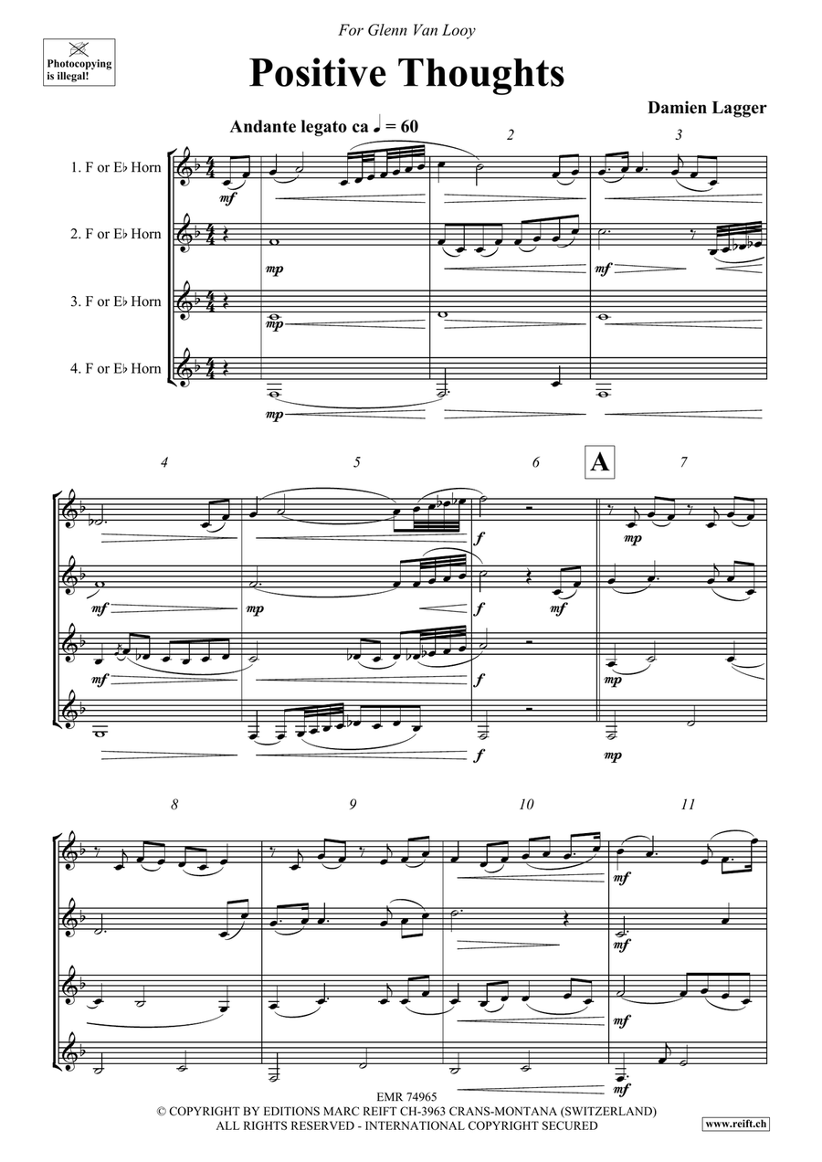 Positive Thoughts Positive Thoughts Horn scores gallery preview page 4