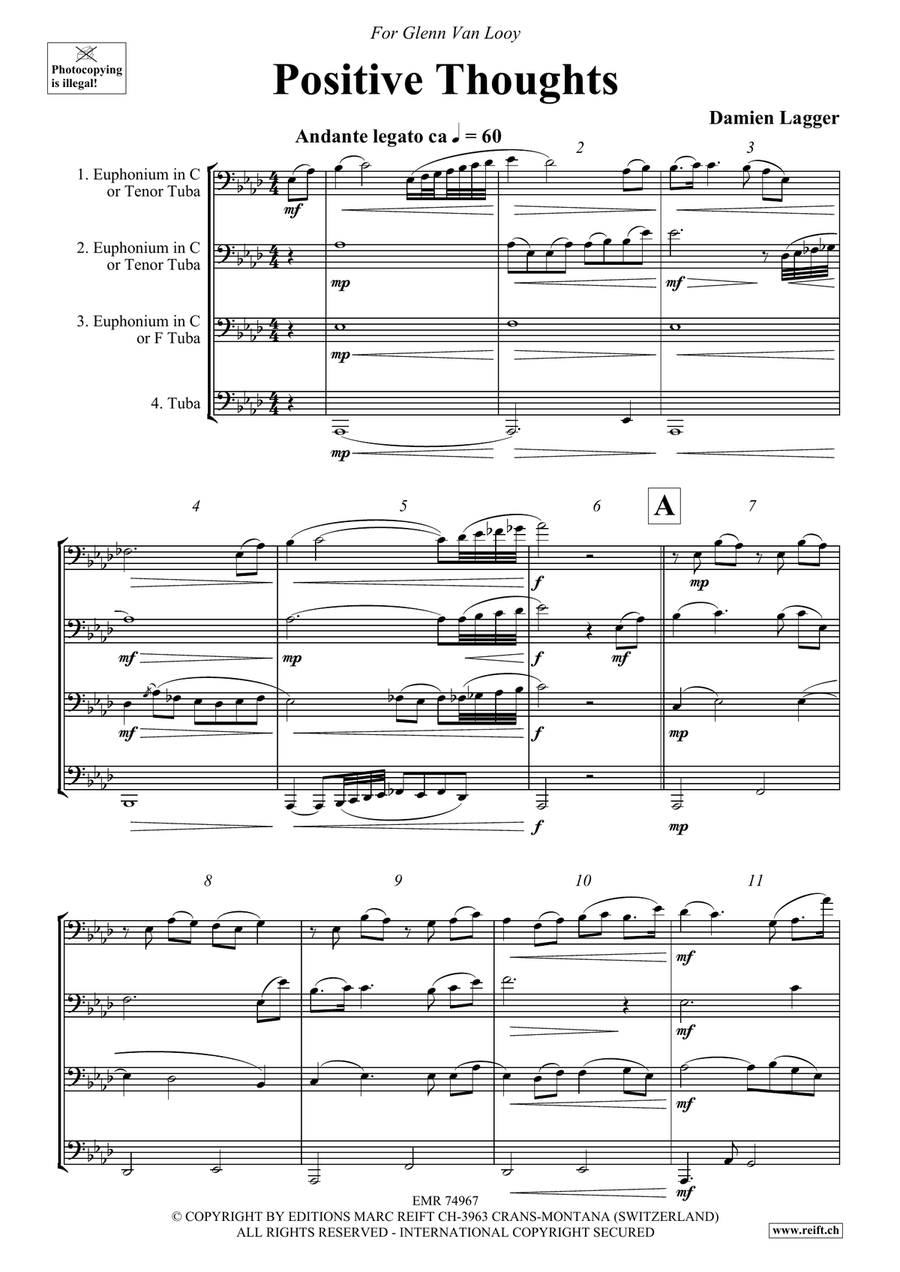 Positive Thoughts Positive Thoughts Tuba Quartet scores gallery preview page 4