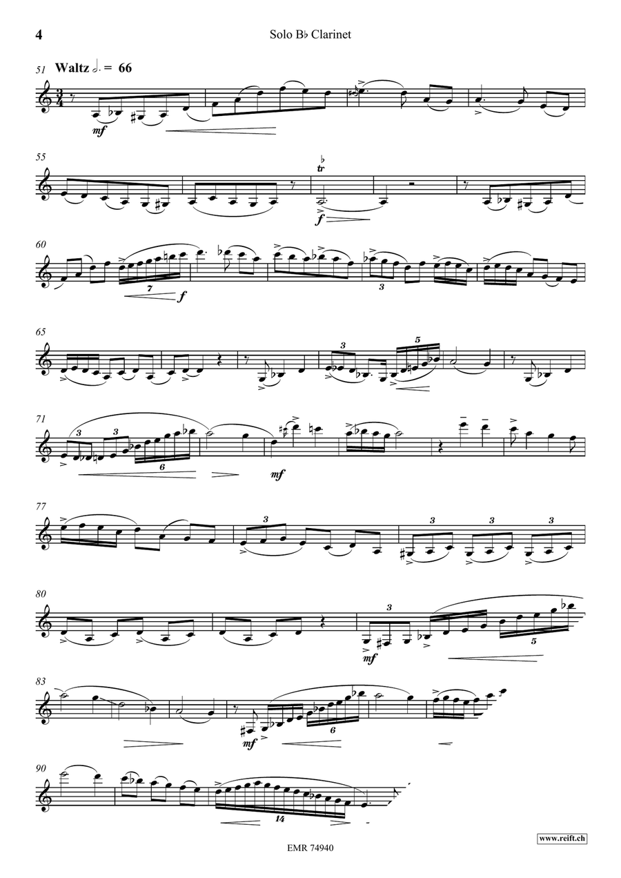 Capriccio No. 6 Capriccio No. 6 Clarinet Solo scores gallery preview page 5