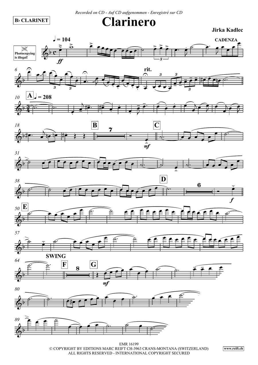 Clarinero Clarinero Clarinet Solo scores gallery preview page 4
