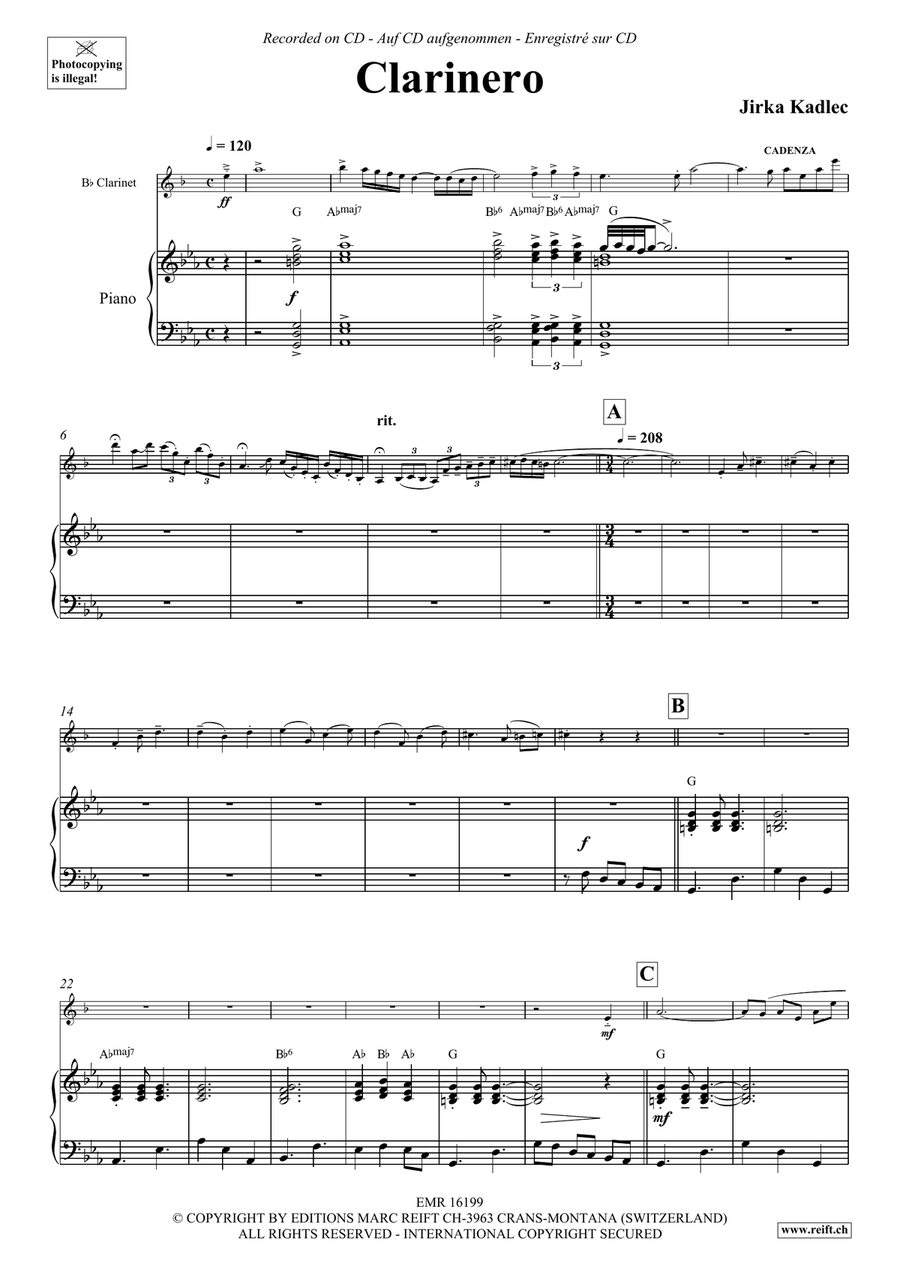 Clarinero Clarinero Clarinet Solo scores gallery preview page 5