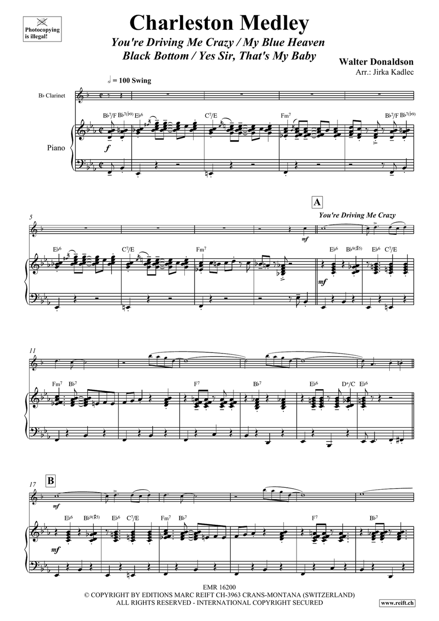 Charleston Medley Charleston Medley Clarinet Solo scores gallery preview page 5