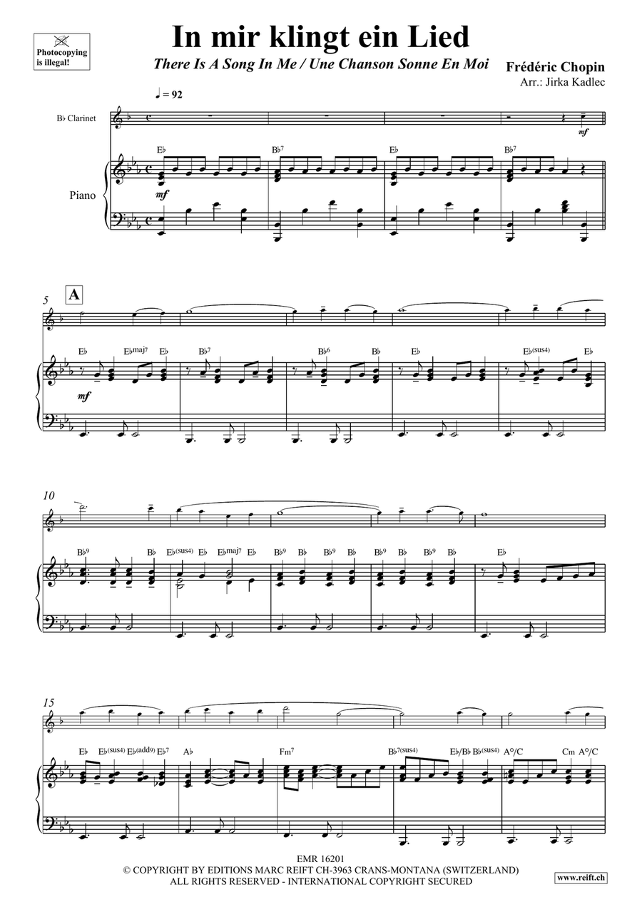 In mir klingt ein Lied In mir klingt ein Lied Clarinet Solo scores gallery preview page 4