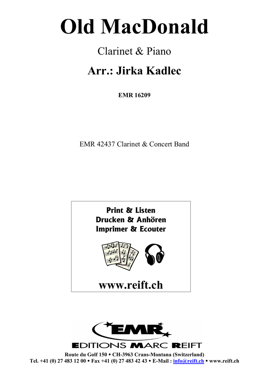 Old MacDonald Old MacDonald Clarinet Solo scores gallery preview page 2