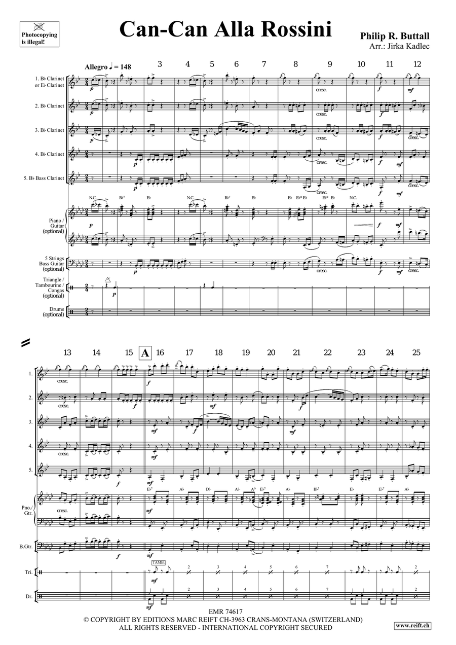 Can-Can Alla Rossini Can-Can Alla Rossini Clarinet Quintet scores gallery preview page 4