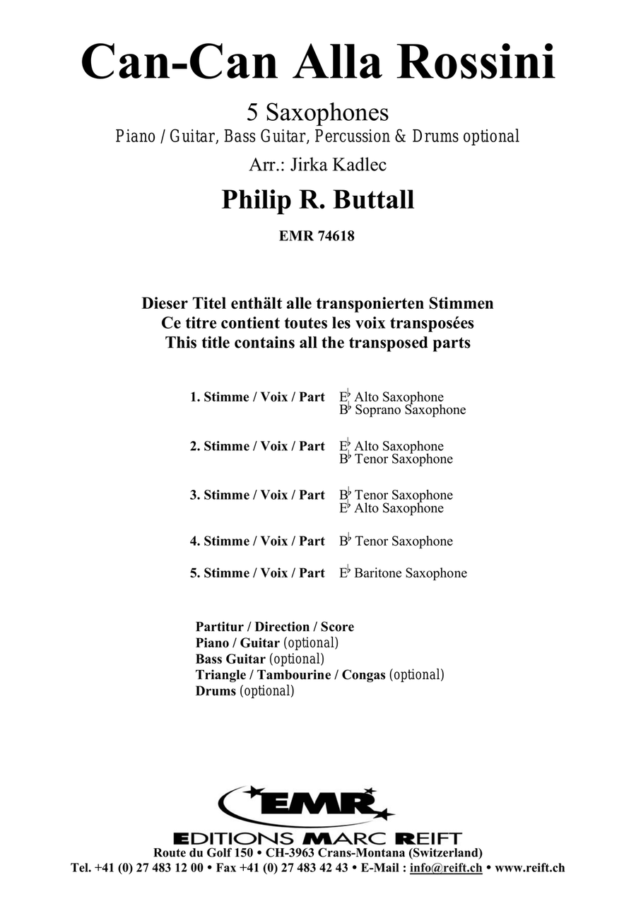Can-Can Alla Rossini Can-Can Alla Rossini Saxophone Quintet scores gallery preview page 2