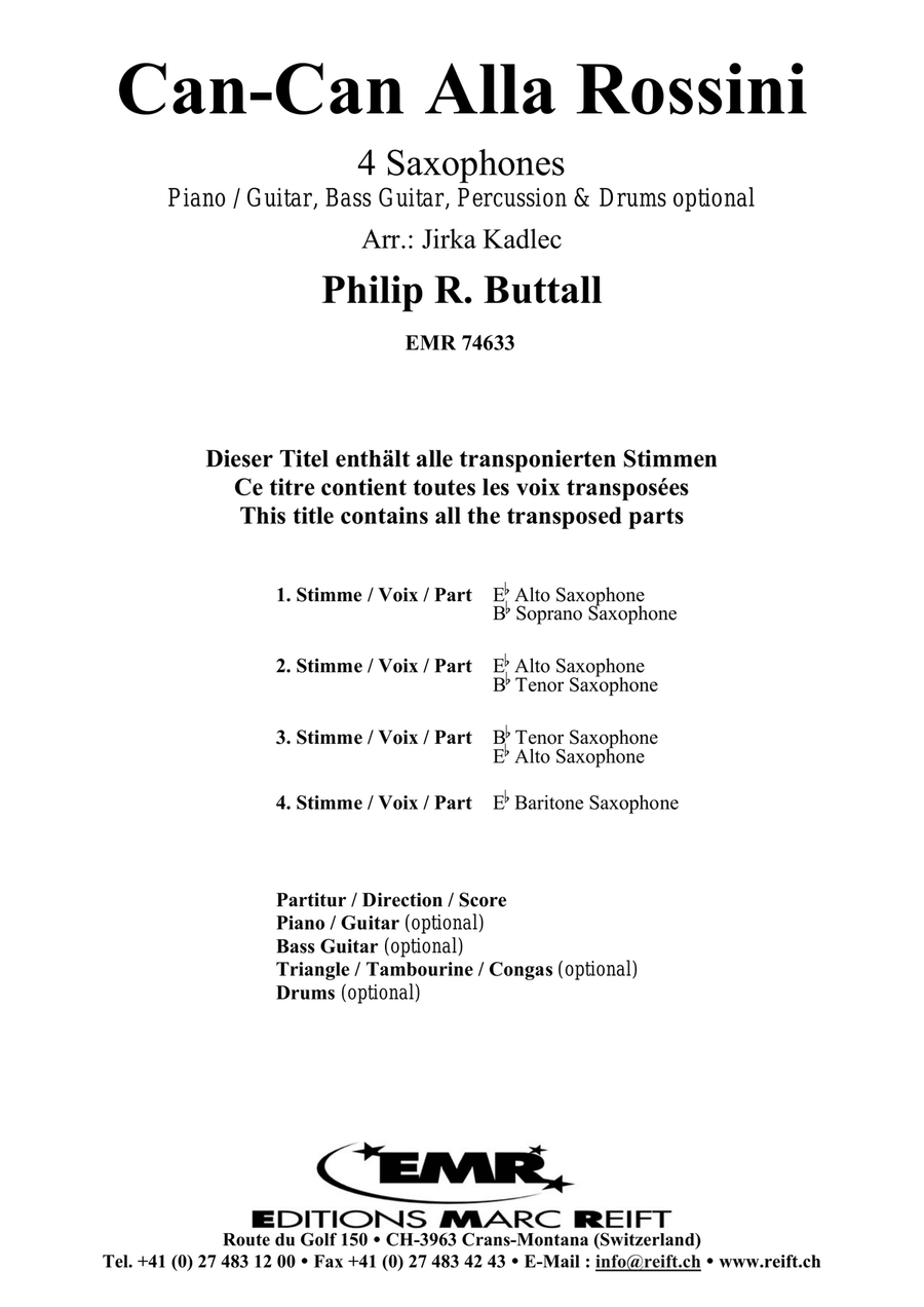 Can-Can Alla Rossini Can-Can Alla Rossini Saxophone Quartet scores gallery preview page 2