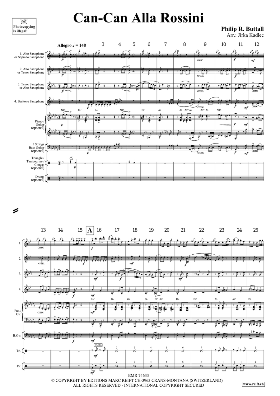 Can-Can Alla Rossini Can-Can Alla Rossini Saxophone Quartet scores gallery preview page 4