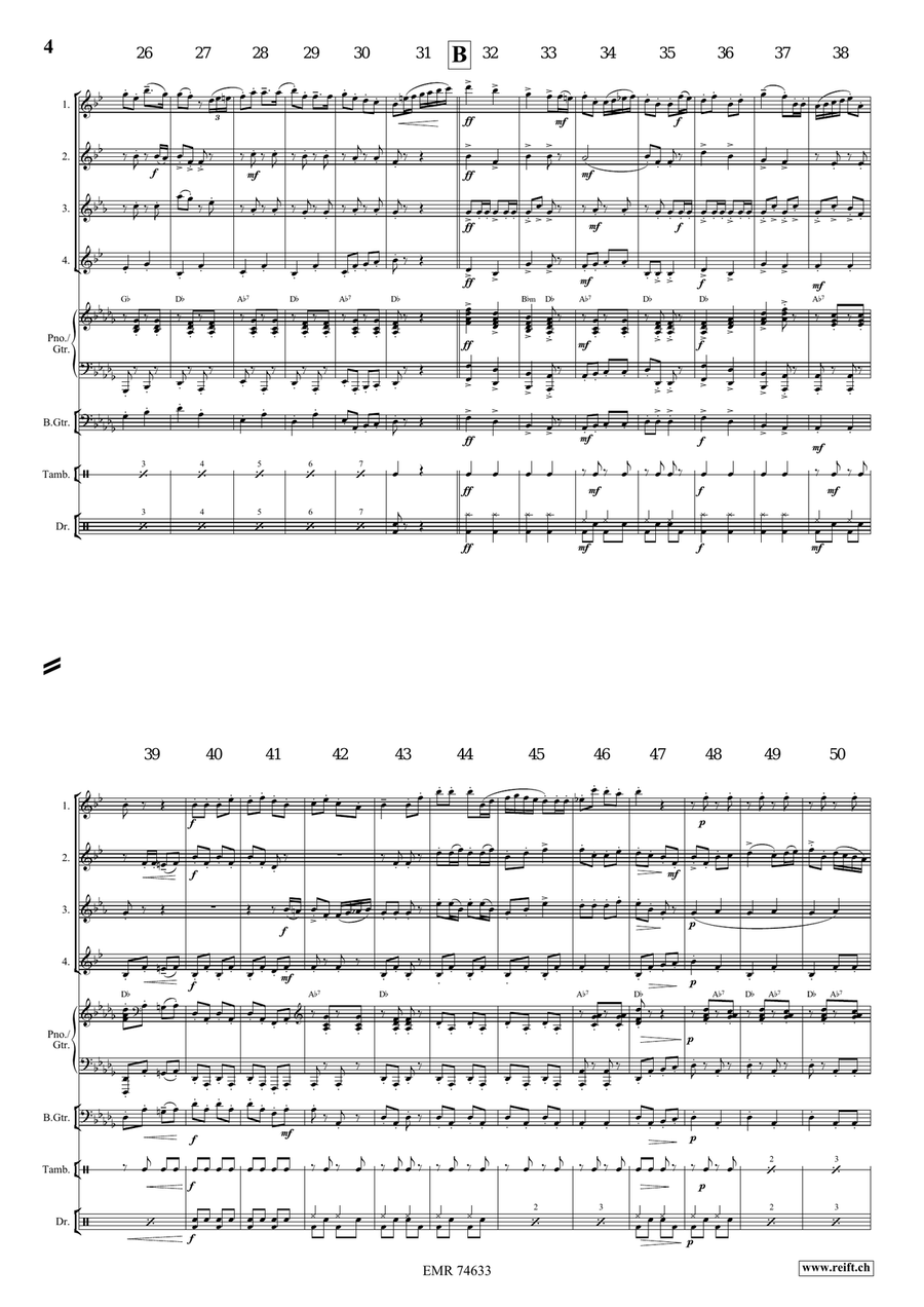 Can-Can Alla Rossini Can-Can Alla Rossini Saxophone Quartet scores gallery preview page 5