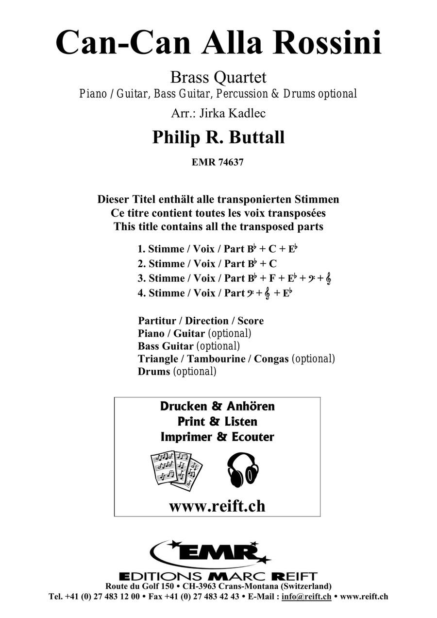 Can-Can Alla Rossini Can-Can Alla Rossini Brass Quartet scores gallery preview page 2